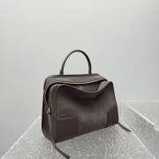 Uubags Loewe medium Amazona 180 bag in suede dark chestnut 28x22.5x11cm - 6