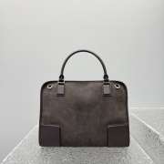 Uubags Loewe medium Amazona 180 bag in suede dark chestnut 28x22.5x11cm - 5