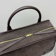 Uubags Loewe medium Amazona 180 bag in suede dark chestnut 28x22.5x11cm - 2