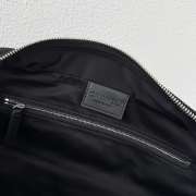Uubags Chanel Large Zipped Pouch In Canvas, Calfskin & Silver-Tone Metal Blue & Black 17x29x12cm - 4