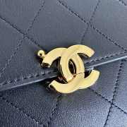 Uubags Chanel Large Kelly Shoulder Bag Black Lambskin 1997 24K 32x20x10cm - 3