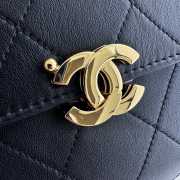 Uubags Chanel Medium Kelly Shoulder Bag Black Lambskin 1997 24K 22.5x14x8cm - 5