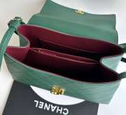 Uubags Chanel Large Kelly Shoulder Bag Green Lambskin 1997 24K 32x20x10cm - 6