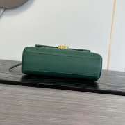 Uubags Chanel Medium Kelly Shoulder Bag Green Lambskin 1997 24K 22.5x14x8cm - 5