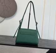 Uubags Chanel Medium Kelly Shoulder Bag Green Lambskin 1997 24K 22.5x14x8cm - 2