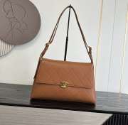 Uubags Chanel Large Kelly Shoulder Bag Brown Lambskin 1997 24K 32x20x10cm - 1