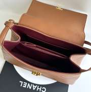 Uubags Chanel Large Kelly Shoulder Bag Brown Lambskin 1997 24K 32x20x10cm - 3