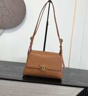 Uubags Chanel Medium Kelly Shoulder Bag Brown Lambskin 1997 24K 22.5x14x8cm - 1