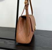 Uubags Chanel Medium Kelly Shoulder Bag Brown Lambskin 1997 24K 22.5x14x8cm - 5