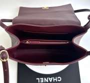 Uubags Chanel Large Kelly Shoulder Bag Dark Brown Lambskin 1997 24K 32x20x10cm - 6