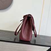 Uubags Chanel Large Kelly Shoulder Bag Burgundy Lambskin 1997 24K 32x20x10cm - 4
