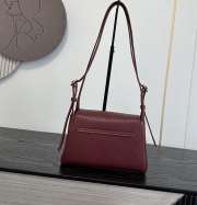 Uubags Chanel Medium Kelly Shoulder Bag Burgundy Lambskin 1997 24K 22.5x14x8cm - 5