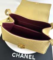 Uubags Chanel Medium Kelly Shoulder Bag Yellow Lambskin 1997 24K 22.5x14x8cm - 3