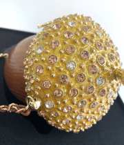 Uubags Chanel Minaudiere Oak Bag Wood, Stone Beads & Gold-colored Metal Brown & Gold 17x7x7cm - 2