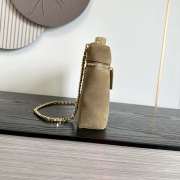 Uubags Chanel Large Vanity With Chain In Suede Calfskin & Gold Metal Beige 15x23x5cm - 6