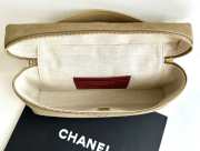 Uubags Chanel Large Vanity With Chain In Suede Calfskin & Gold Metal Beige 15x23x5cm - 5