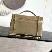 Uubags Chanel Large Vanity With Chain In Suede Calfskin & Gold Metal Beige 15x23x5cm - 4