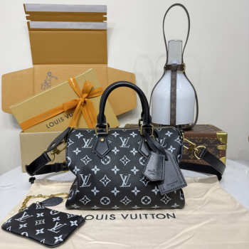 Uubags Louis Vuitton M2A407 Speedy P9 Bandoulière 25 Bag Monogram Firefly Calfskin Leather 25x15x15cm