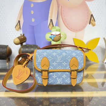 Uubags Louis Vuitton M2A647 Satchel Mini Crossbody Bag Monogram Denim 19.5x15x6cm