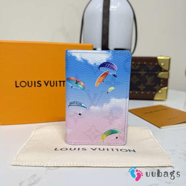 Uubags Louis Vuitton M28811 Pocket Organizer Gradiant Blue Pink 7.5x11.1x1cm - 1