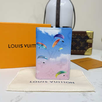 Uubags Louis Vuitton M28811 Pocket Organizer Gradiant Blue Pink 7.5x11.1x1cm