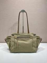 Uubags Prada Route canvas and leather tote bag in khaki 34x25x17cm - 5