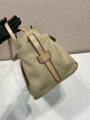 Uubags Prada Route canvas and leather tote bag in khaki 34x25x17cm - 4