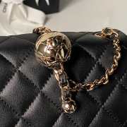 Uubags Chanel Mini Classic Handbag In Lambskin Black 13.5x17x8cm - 5