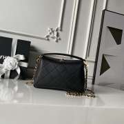 Uubags Chanel 26S Runway hobo bag AS6255 black lambskin leather with light gold metal with handle 16x23x7cm - 1
