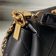 Uubags Chanel 26S Runway hobo bag AS6255 black lambskin leather with light gold metal with handle 16x23x7cm - 4