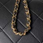 Uubags Chanel 26S Runway hobo bag AS6255 black lambskin leather with light gold metal with handle 16x23x7cm - 3