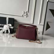Uubags Chanel 26S Runway hobo bag AS6255 burgundy lambskin leather with light gold metal with handle 16x23x7cm - 1