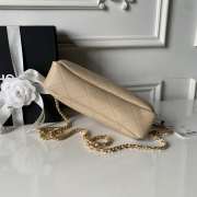 Uubags Chanel 26S Runway hobo bag AS6255 beige lambskin leather with light gold metal with handle 16x23x7cm - 5