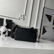 Uubags Chanel Classic Flap Messenger Bag In Black Grained Calfskin with Gold-Tone Hardware 25x16x8cm - 6