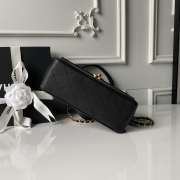 Uubags Chanel Classic Flap Messenger Bag In Black Grained Calfskin with Gold-Tone Hardware 25x16x8cm - 4