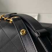 Uubags Chanel Classic Flap Messenger Bag In Black Grained Calfskin with Gold-Tone Hardware 25x16x8cm - 2
