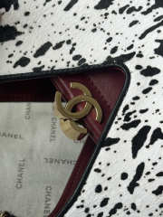 Uubags Chanel small shopping bag in lambskin & gold metal black & white 23x23x7cm - 5
