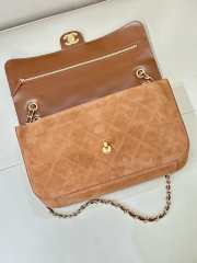 Uubags Chanel Maxi flap bag in calfskin suede, lambskin & gold metal camel 19.5x32x10cm - 2