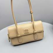 Uubags Miu Miu Arcadie leather bag in sand beige 11.5x24x5cm - 4