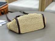 Uubags small Chloé Iconic double carry bag in raffia 23x20x12cm - 6