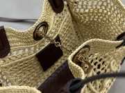 Uubags small Chloé Iconic double carry bag in raffia 23x20x12cm - 4