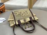 Uubags small Chloé Iconic double carry bag in raffia 23x20x12cm - 3