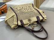 Uubags medium Chloé Iconic double carry bag in raffia 28x29x15cm - 4