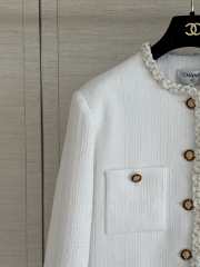 Uubags Chanel White Braided Trim Tweed Jacket - 2