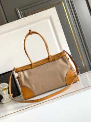 Uubags Prada Bonnie linen and leather tote bag rope/Natural 24x38x12cm - 5