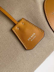 Uubags Prada Bonnie linen and leather tote bag rope/Natural 24x38x12cm - 3