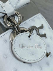 Uubags Dior Mini Lady D-Joy Bag Baby Blue Ostrich Leather with Strap 22cm - 6