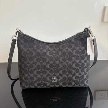 Uubags Coach Laurel Large Bag In Signature Canvas Gold/Walnut/Black 31x23x10cm