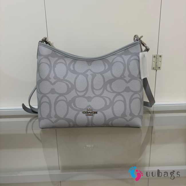 Uubags Coach Laurel Large Bag In Signature Canvas Gold/Grey 31x23x10cm - 1