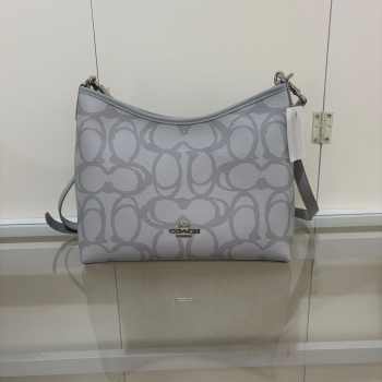 Uubags Coach Laurel Large Bag In Signature Canvas Gold/Grey 31x23x10cm